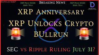 Ripple/XRP-XRP Unlocks Crypto Bullrun, SEC vs Ripple Ruling July 31?,XRP $18 Or $36 Or Both?