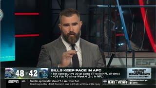 "Josh Allen is the most talented QB of all-time!" - Jason Kelce on Bills beat Lions 48-42 in Wk 15