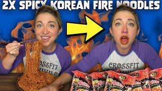 2x SPICY NUCLEAR KOREAN FIRE NOODLES CHALLENGE