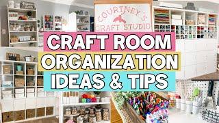 GAME CHANGER Craft Organization & Storage Ideas |  EASY DIY CRAFT TABLE (NO TOOLS!) Craft Room Tour
