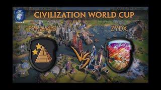 【文明6世界杯】4v4中法之争，8小时世纪大战！张掖丹霞 vs Pyramid 解说直播录像