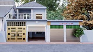 (8m x 13m) 2 Storey house design with 04 bedroom