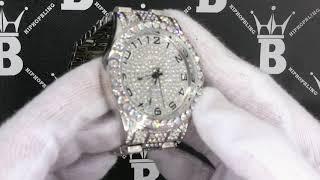 Big Baller Silver Iced Out Bling Hip Hop Watch | WAT8973R