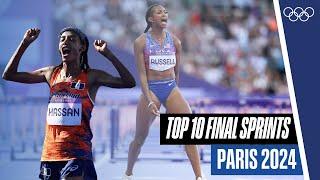 10 Incredible Final Sprints in Athletics at #Paris2024 ‍️ | Top Moments