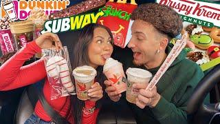 TRYING NEW MENU ITEMS FROM FAST FOOD RESTAURANTS!! *CHRISTMAS EDITION*