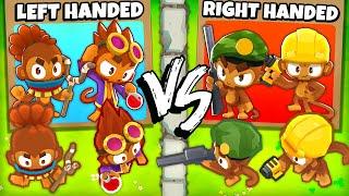 LEFT vs RIGHT HANDED Towers in BTD 6!