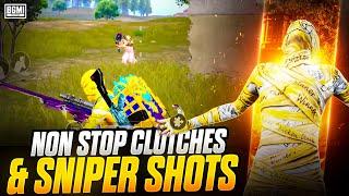 Non Stop Clutches & Sniper shots•2 Thumb+Gyroscope•90 FPS  Gameplay•BGMI/PUBG MOBILE•