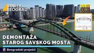 Plan demontaže Starog savskog mosta kod Beograda na vodi