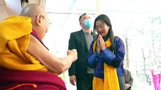 Bhutanese Girls Singing Worship Song to His Holiness The 14th Dalai Lama