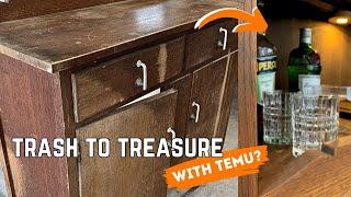 I transform this tired Sideboard into a Liquor Cabinet | DIY | #temu