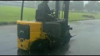 Godrej RenTRUST Electric Forklift on Rent suitable for outdoor application.