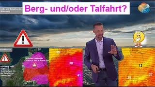 Das Wichtigste in Kürze: heute noch Unwettergefahr. Mittelfristig Anfang August sehr heiß oder kühl?