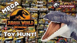 MEGA Jurassic World Toy Hunt! Epic Evolution Hammond Collection Godzilla x Kong + more!
