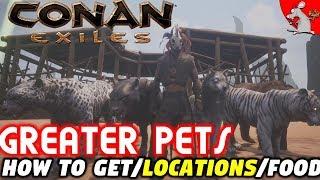 Conan Exiles How To Get Greater Pets - Baby Locations And Prefered Food - Cubs And Kittens