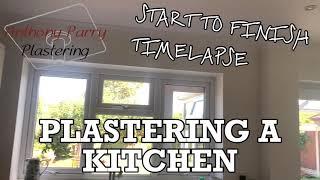 Plastering a kitchen start to finish timeslape