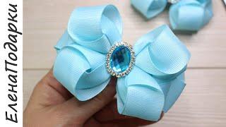 Бантики канзаши из репсовой ленты 2,5 см  DIY Ribbon Bows