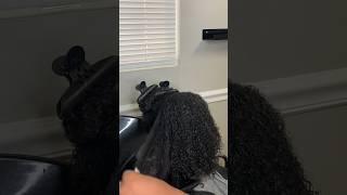 Using Matrix A Curl Can Dream Hair Mask to treat her curls. #hairmask