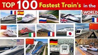 Worlds Top 100 High-Speed Train's | Bullet Train's | Fastest Train 2024