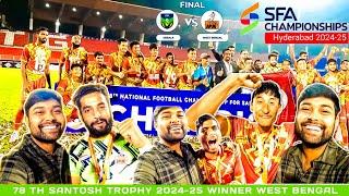 Santosh trophy final 2024  || The Best Football Moments of 2024  #indianfootballteam  #rabihansda