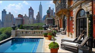 LUXURY Penthouse Living Room in Manhattan New York Interior Design - Life Style How Rich People Live