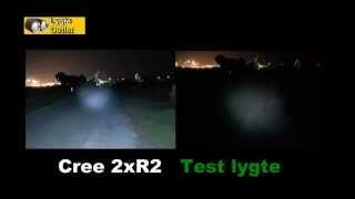 Cykellygte cree 2xR2 test