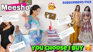 Meesho Subscribers pick Haul| Huge Meesho haul starting at ₹150 #meesho #meeshohaul #subscribers