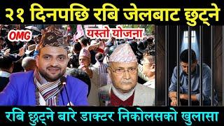 २१ दिनपछि रबि जेलबाट छुट्ने निकोलसको रबि छुट्ने बारे खुलासा || Rabi lamichhane || Khabarstation