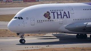 Thai Airways Airbus A380 HS-TUB Takeoff from Kansai 24L | KIX/RJBB | Kansai Airport |