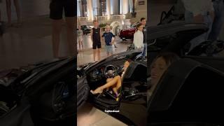 SEXY MODEL MADLEN PENEVA ARRIVING WITH FERRARI 488 #monaco #supercars #shorts #viral #trending #fyp