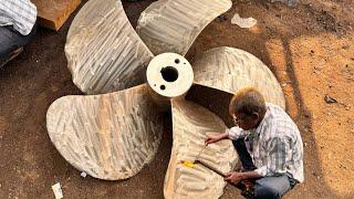 Amazing Prosses of Restoration of Ship Propeller. Boat Propeller Repair and Reconditioning.