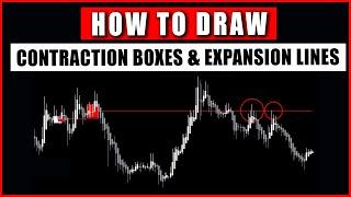 HOW TO DRAW CONTRACTION BOXES & EXPANSION LINES | SMART MONEY CONCEPTS INDICATOR