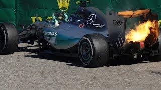 F1 2015 Nico Rosberg Engine Blow Up at Italian Gp Race