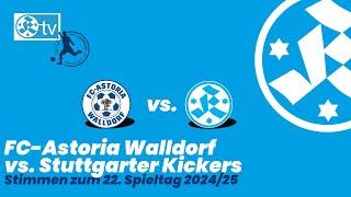 22. Spieltag Regionalliga Südwest 2024/25 Stimmen FC-Astoria Walldorf - Stuttgarter Kickers