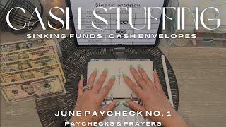 Cash Stuffing $2,125 | June Paycheck 1 | Sinking Funds + Cash Envelopes | Vacation Spending Recap