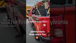 Three alarm fire in a Avoca PA us 3 alarm fire.