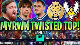 MAD KOI SACA TWISTED FATE TOP! *ÉPICO* | MDK vs VIT GAME 1 LEC INVIERNO PLAYOFFS 2024 ESPAÑOL LVP