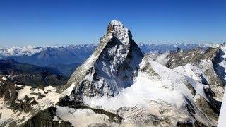 a flight through the Swiss Alps