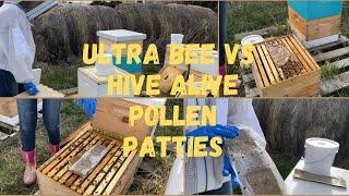 Who Will Win?  Ultra Bee or Hive Alive Pollen Patties?