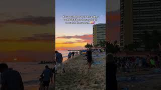 Waikīkī sunset #hawaii #travel #oahu #waikiki