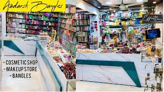 Aadarsh Bangles & Makeup  Store | Cosmetic Shop Interior Design |  Cosmetic Store | Makeup Shop |