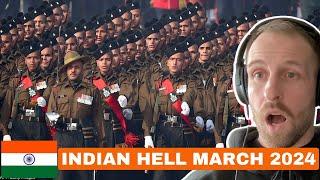 Indian Army Hell March 2024  Indias Republic Day Parade British Army vet Reacts