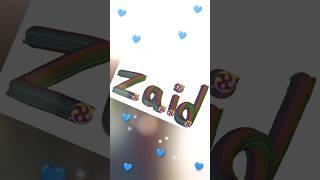 zaid name art  WhatsApp status video #shorts #Zaid
