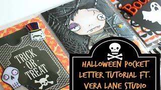 Halloween Pocket Letter Tutorial Start to Finish Ft. Vera Lane Studio | Serena Bee