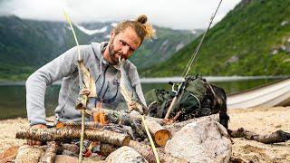 Angeln auf wilde BACHFORELLEN  am Bergsee in NORWEGEN - Catch & Cook