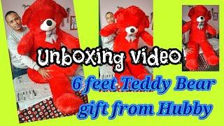 6feet Teddy bear unboxing video // online shopping// flipkart/ amazing product 