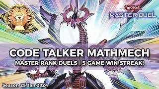 5-0 Streak! Code Talker Mathmech Deck (Master Rank Duels) Season 25 - Yu-Gi-Oh! Master Duel