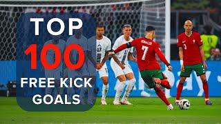 Top 100 Insane Free Kicks in Football!  Unstoppable Goals & Legendary Moments