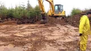 Clearing the land for the off grid cabin