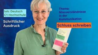 C1 Schreiben | Schluss | telc Deutsch C1 Hochschule | Deutsch lernen