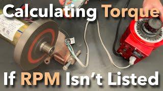 Calculating Treadmill Motor Torque When Max RPM Isn’t Listed